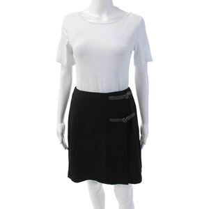 Blues Club Womens A-Line Buckled Casual A-Line Mini Skirt Black Size 10